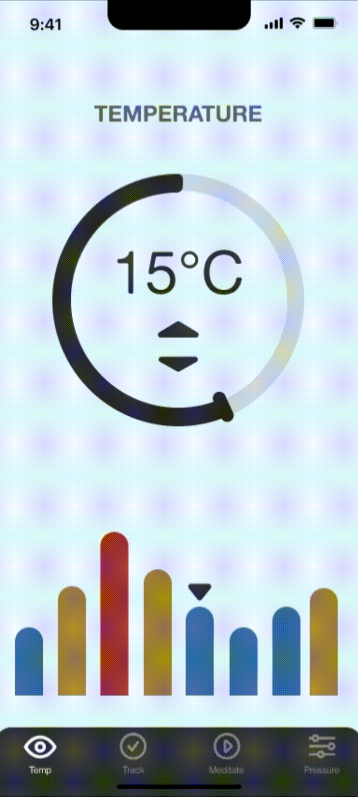 An early mobile prototype of the application