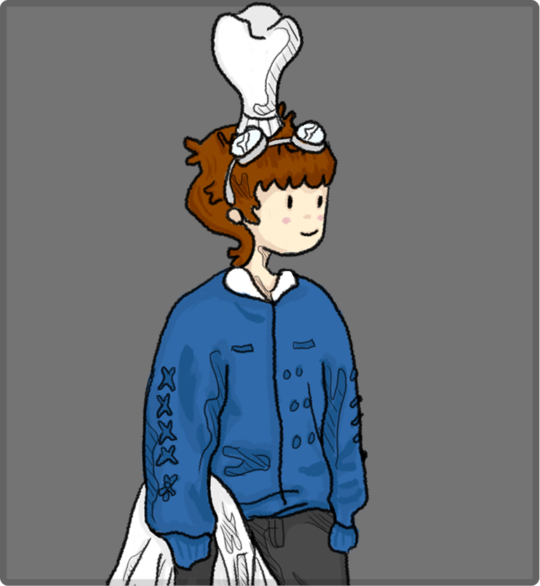 Mochian character concept, style inspired by Adventure Time Mochian character concept